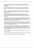 UNIT 1 FCCJA BASIC TRAINING QUESTIONS AND ASWERS 