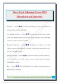 New York Adjuster Exam 2025 Questions and Answers