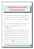 New York Adjuster Exam 2025 Questions and Answers