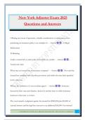 New York Adjuster Exam 2025 Questions and Answers