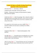 Comm 220 Intro to Media Writing Final Exam questions with accurate answers