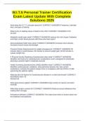 W&period;I&period;T&period;S Personal Trainer Certification Exam Latest Update With Complete Solutions 2025