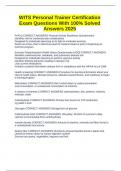WITS Personal Trainer Certification Exam Questions With 100&percnt; Solved Answers 2025