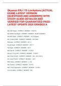 Skywest ERJ 175 Limitations &lbrack;ACTUAL  EXAM&rsqb; LATEST VERSION  &lbrack;QUESTIONS AND ANSWERS&rsqb; WITH  STUDY GUIDE DETAILED AND  VERIFIED FOR GUARANTEED PASS-  LATEST UPDATE 2025 GRADED A