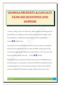 GEORGIA PROPERTY & CASUALTY EXAM 2025 QUESTIONS AND ANSWERS