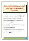 GEORGIA PROPERTY & CASUALTY EXAM 2025 QUESTIONS AND ANSWERS