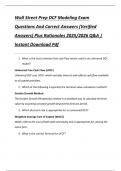 Wall Street Prep DCF Modeling Exam  Questions And Correct Answers &lpar;Verified  Answers&rpar; Plus Rationales 2025&sol;2026 Q&A &vert;  Instant Download Pdf