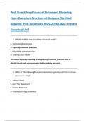 Wall Street Prep Financial Statement Modeling Exam Questions And Correct Answers &lpar;Verified  Answers&rpar; Plus Rationales 2025&sol;2026 Q&A &vert; Instant  Download Pdf