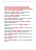 CPC Practice Exam - 150 Questions &lbrack;ACTUAL EXAM&rsqb;  LATEST VERSION &lbrack;QUESTIONS AND ANSWERS&rsqb; WITH  STUDY GUIDE DETAILED AND VERIFIED FOR GUARANTEED  PASS- LATEST UPDATE 2025 GRADED A