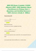 NSG 555 Exam 2 module 3 GI&sol;GU &lpar;Newest 2025 &sol; 2026 Update&rpar;&colon; Nurse Practitioners in Primary Care I &vert; Questions and Certified Answers &vert; 100&percnt; Correct &vert; Grade A - Wilkes  