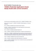 NYSDEC Pesticide Applicators Exam Study Guide with correct answers