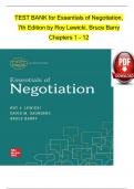 Essentials of negotiation test bank for sixth edition&period;