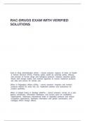 RAC-Drugs Exam with verified solutions
