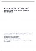 RAC-Drugs Only All Practice Exam Final with all graded A&plus; solutions