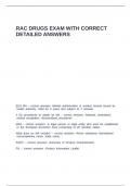 RAC DRUGS EXAM WITH CORRECT DETAILED ANSWERS