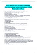 Role and Scope exam 1 Complete Questions And Answers &vert; Latest 2025 &vert; Guaranteed Pass