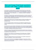 Role and Scope Final Exam questions practice with 100&percnt; verified solutions &vert; latest