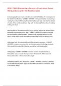 WGU D668 Elementary Literacy Curriculum Exam 99 Questions with Verified Answers&comma;100&percnt;CORRECT