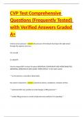 CVP Test Comprehensive Questions &lpar;Frequently Tested&rpar; with Verified Answers Graded A&plus;