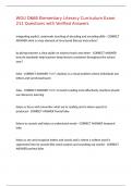 WGU D668 Elementary Literacy Curriculum Exam 211 Questions with Verified Answers&comma;100&percnt;CORRECT
