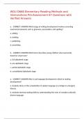WGU D668 Elementary Reading Methods and Interventions Pre-Assessment 67 Questions with Verified Answers&comma;100&percnt;CORRECT
