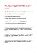 WGU TEXES 160 EC12 Pedagogy and Principles Responsibilities 204 Questions with Verified Answers&comma;100&percnt;CORRECT