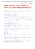 Hr Block Final Test Review &lpar;Itc 2025&rpar; Questions And Answers 2025