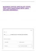 BUSINESS OFFICE SPECIALIST STATE TEST 2025 QUESTIONS WITH 100&percnt; SOLVED ANSWERS&excl;&excl;