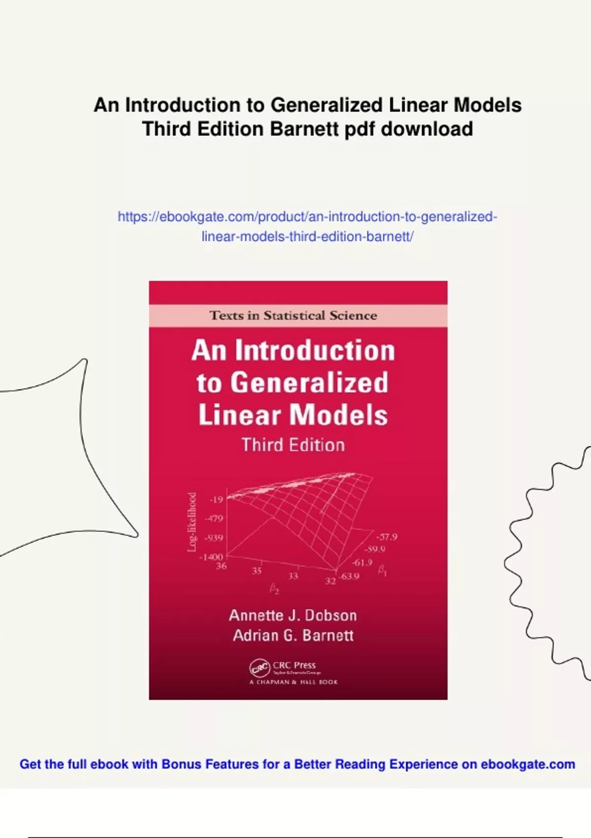 Summary An Introduction to Generalized Linear Models Third Edition ...