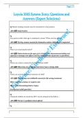 Loyola EMS System Entry Questions and  Answers &lpar;Expert Solutions&rpar; 