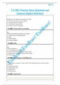 VA P&C Practice Exam Questions and  Answers &lpar;Expert Solutions&rpar;
