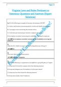 Virginia Laws and Rules Questions and  Answers &lpar;Expert Solutions&rpar; 