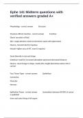 Ephe 141 Midterm questions with verified answers graded A&plus;