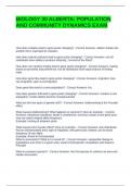 BIOLOGY 30 ALBERTA POPULATION AND COMMUNITY DYNAMICS EXAM QUESTIONS AND ANSWERS &vert; GRADED A