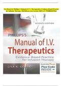 Test Bank for Phillips&rsquo;s Manual of I&period;V&period; Therapeutics&colon; Evidence-Based Practice for Infusion Therapy&comma; 7thEdition&comma; Lisa Gorski&comma; ISBN-13&colon; 9780803667044