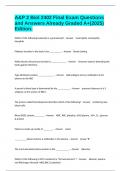 A&P 2 Biol 2402 Final Exam Questions and Answers Already Graded A&plus;&lpar;2025&rpar; Edition&period;