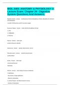 BIOL 2402&colon; ANATOMY & PHYSIOLOGY 2&colon; Lecture Exam&colon; Chapter 24 - Digestive System Questions And Answers&period;