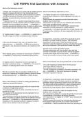 CITI FERPA Test Questions with Answers