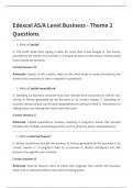 Edexcel AS&sol;A Level Business - Theme 2 Questions and Answers