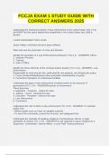 FCCJA EXAM 1 STUDY GUIDE WITH CORRECT ANSWERS 2025