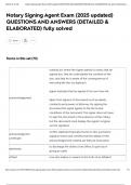 Notary Signing Agent Exam &lpar;2025 updated&rpar; QUESTIONS AND ANSWERS &lpar;DETAILED & ELABORATED&rpar; fully solved