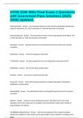 HTHS 2240 WSU Final Exam 2 Questions with Guaranteed Pass Solutions &lpar;2025-2026&rpar; Updated&period;