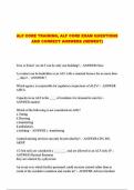 ALF CORE TRAINING&comma; ALF CORE EXAM QUESTIONS AND CORRECT ANSWERS &lpar;NEWEST&rpar;