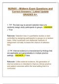 NUR401 - Midterm Exam Questions and  Correct Answers &vert; Latest Update  GRADED A&plus;&period; 