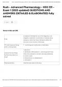 Rush - Advanced Pharmacology - NSG 531 - Exam 1 &lpar;2025 updated&rpar; QUESTIONS AND ANSWERS &lpar;DETAILED & ELABORATED&rpar; fully solved