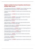 Highest and Best Use Exam Questions And Answers  Verified 100&percnt; Correct 
