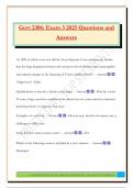 Govt 2306&colon; Exam 3 2025 Questions and Answers