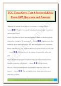 TCC Texas Govt&period; Test 4 Review &lpar;LEAL&rpar; Exam 2025 Questions and Answers