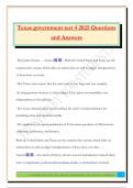 Texas Government 2306 Bundled Exams 2025 &vert;Questions with Correct Answers &vert;100&percnt; Satisfaction Guaranteed