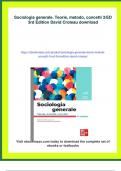 Sociologia generale&period; Teorie&comma; metodo&comma; concetti 3&sol;ED 3rd Edition David Croteau - Instant Download